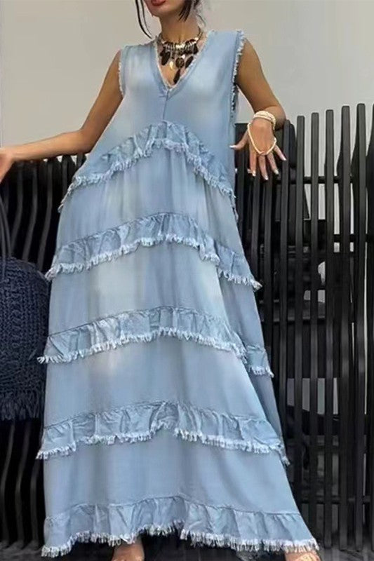 Distressed Patchwork Dress