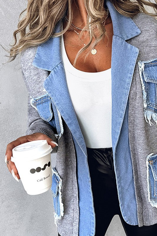 Denim Patchwork Blazer (more colors)
