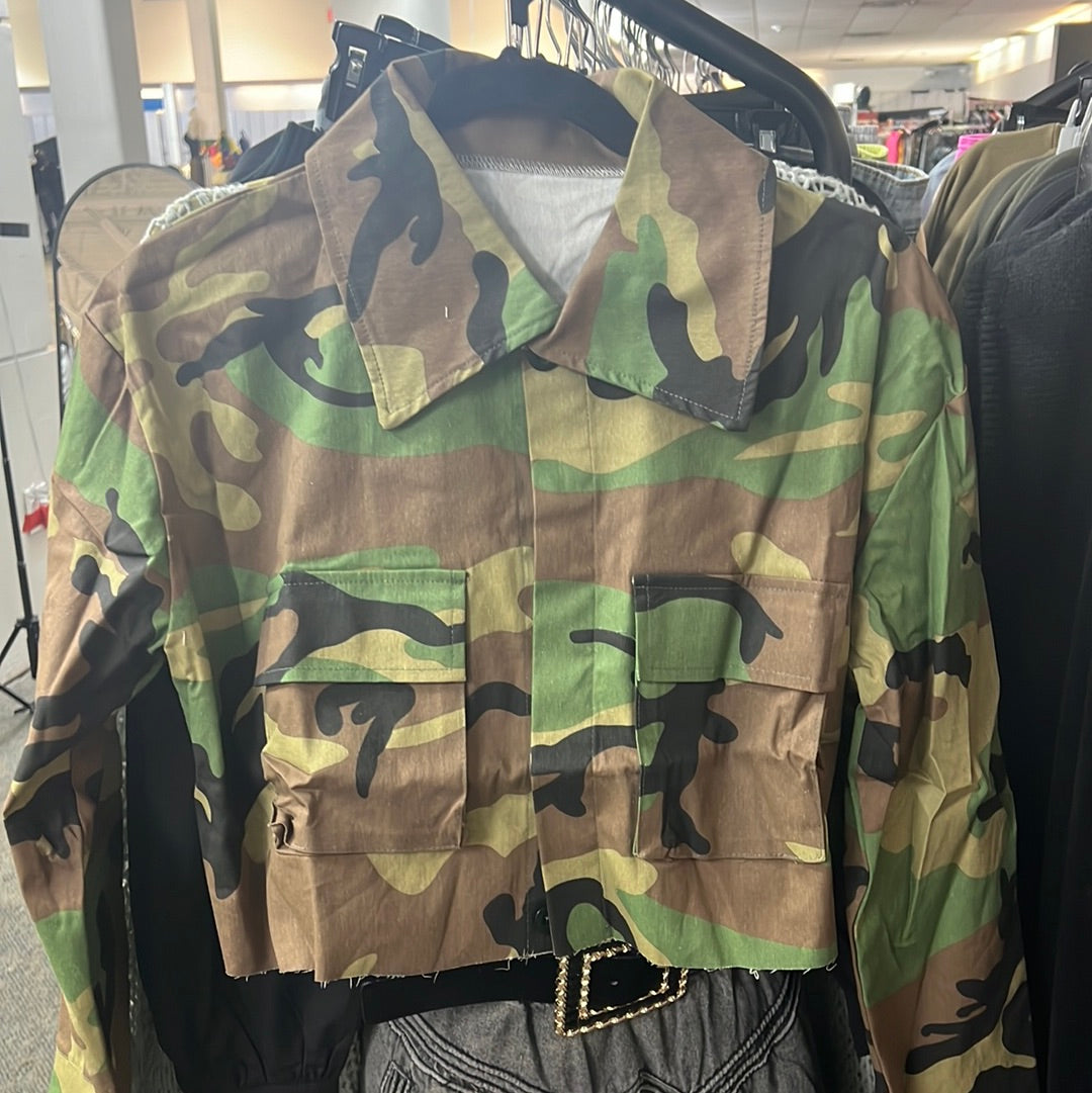 Crop Camo Jacket
