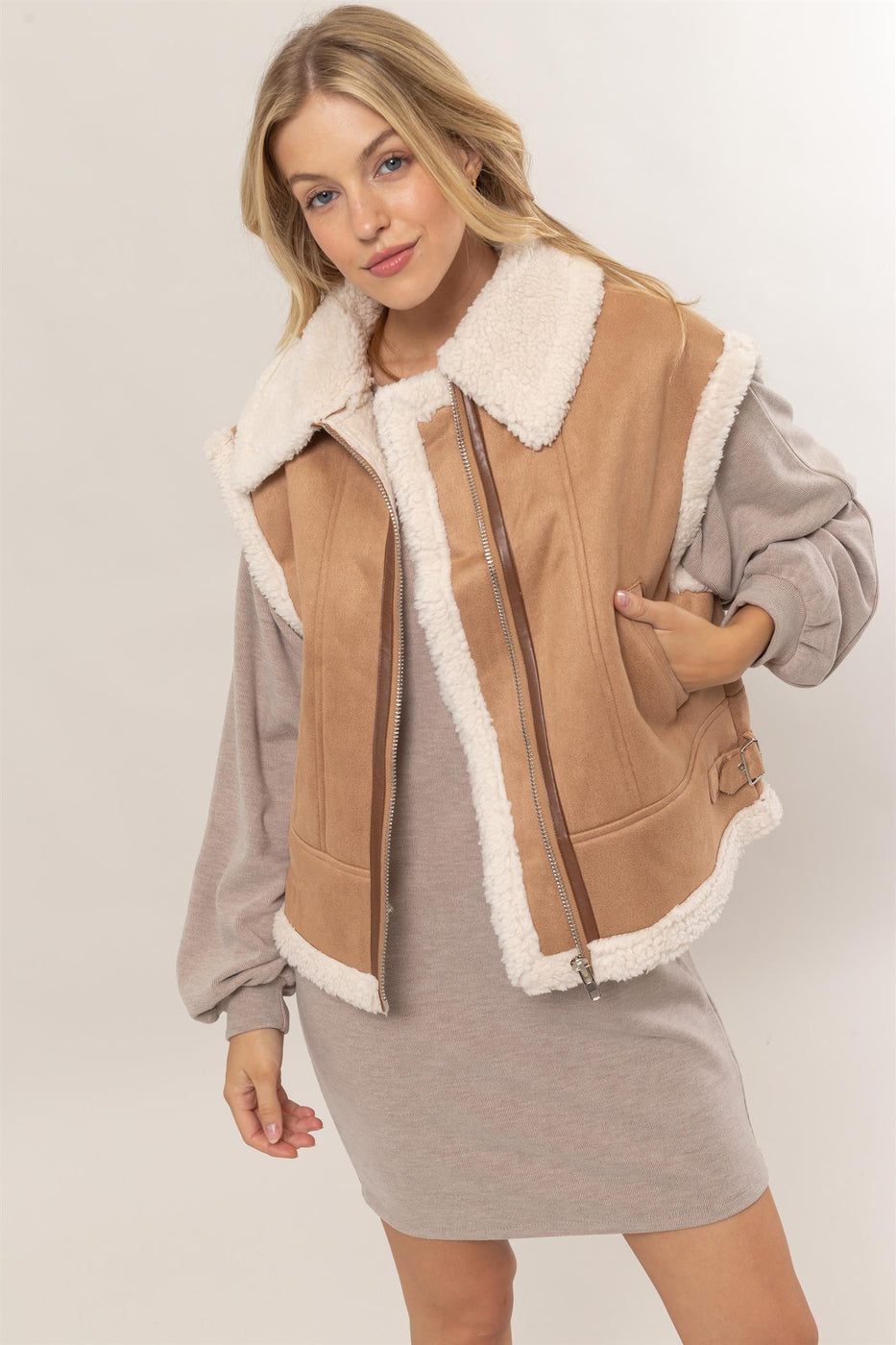 The Faux Suede Vest