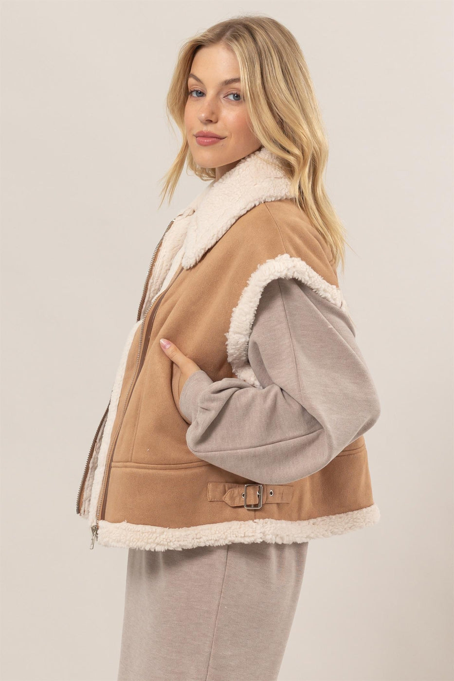 The Faux Suede Vest