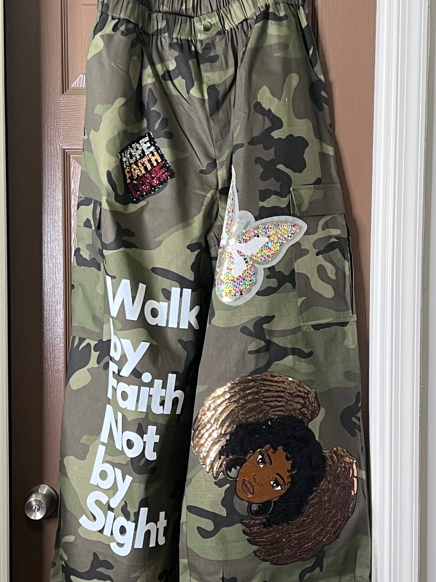 Patched Camo Side Pocket