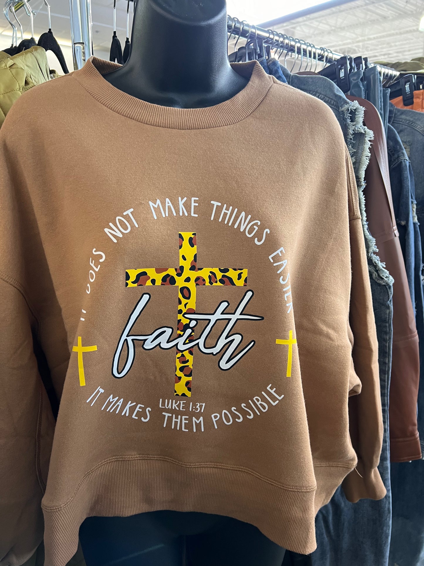 Faith Speaks Crop Jogger (more colors)