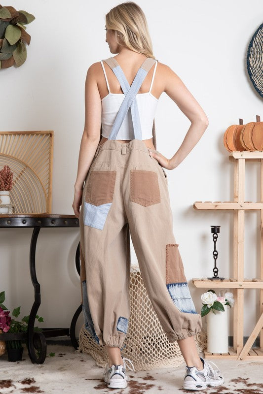 Patchwork Overalls