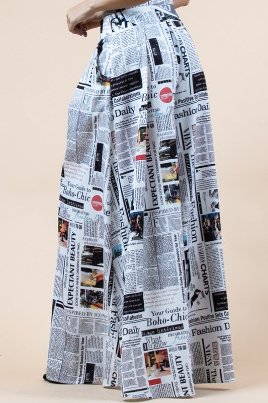 Spread The News Side Zip Palazzo Pants