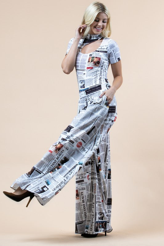 Spread The News Side Zip Palazzo Pants