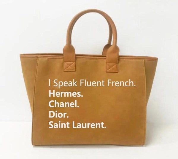 I Speak French Tote
