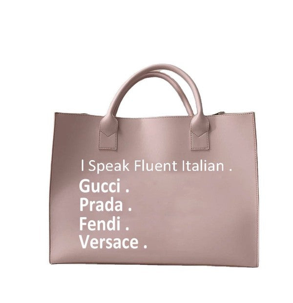 I Speak Italian Tote