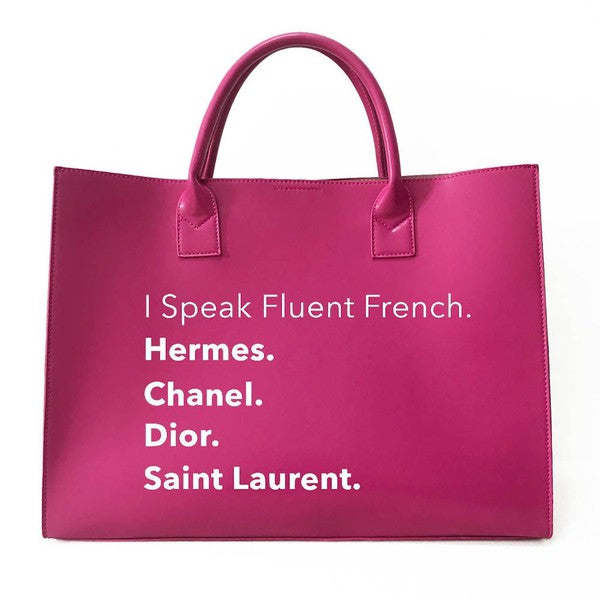 I Speak French Tote