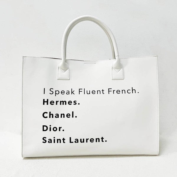I Speak French Tote