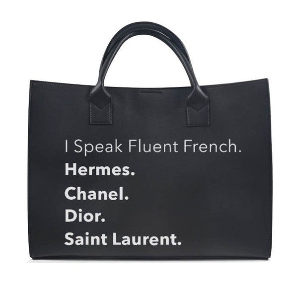 I Speak French Tote