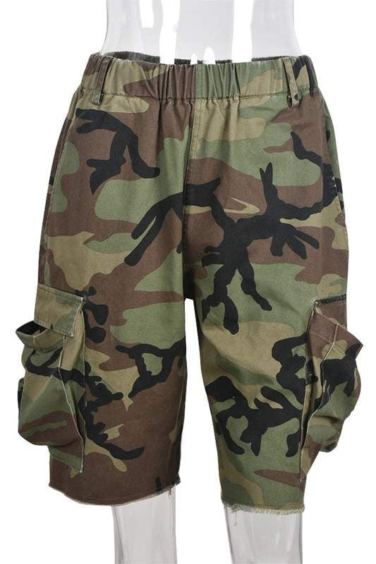 Blessed Girl Camo Shorts