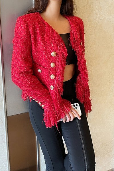 Cashmere Fringed Jacket (more colors)