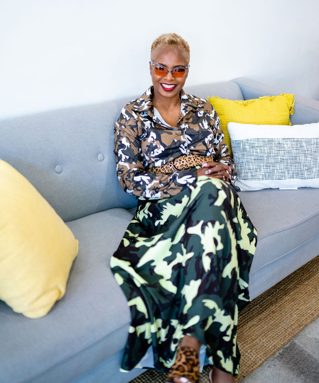I'm Mixed Up Camo Maxi Dress