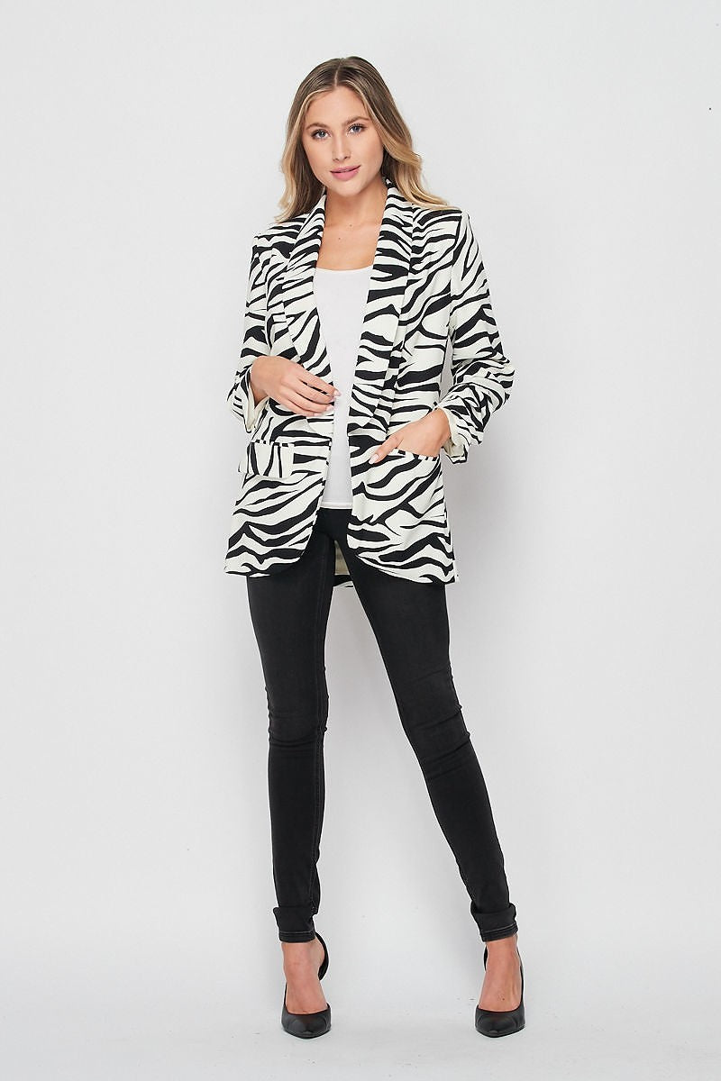 Zebra Print Blazer