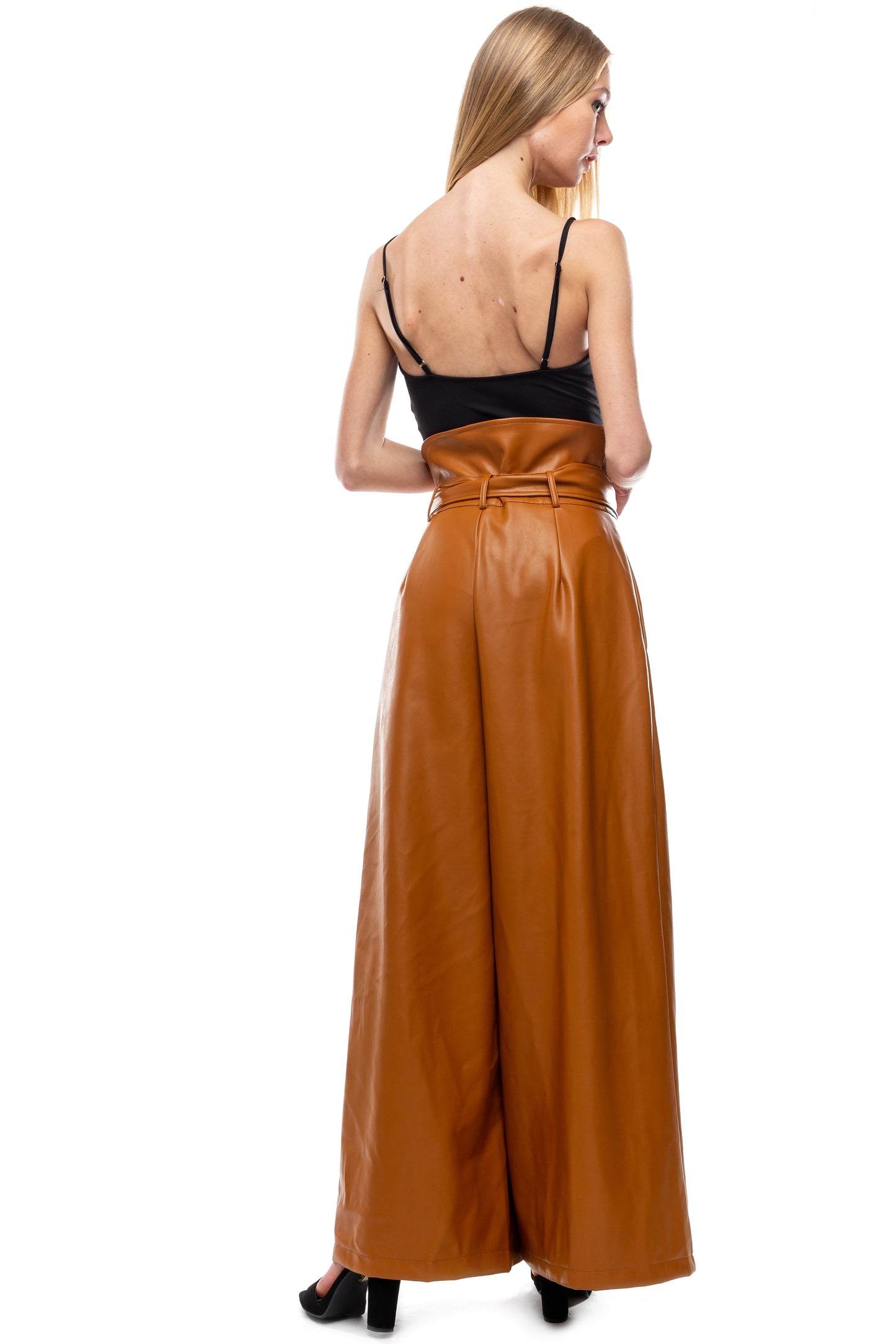 Highly Favored Vegan Leather Wide Leg Pants