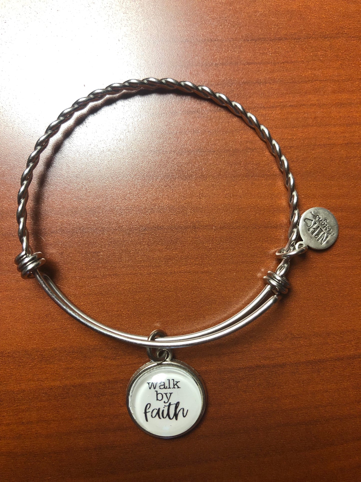Stainless Steel Walk By Faith Bracelet