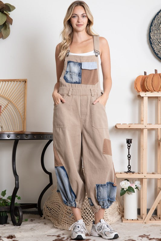 Patchwork Overalls