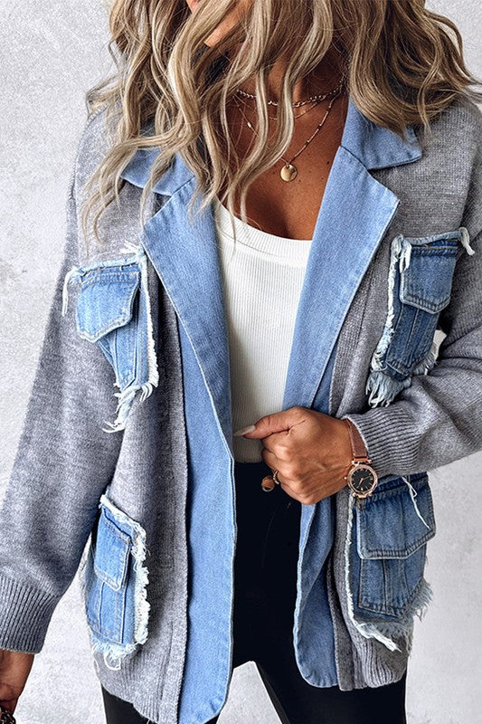 Denim Patchwork Blazer (more colors)
