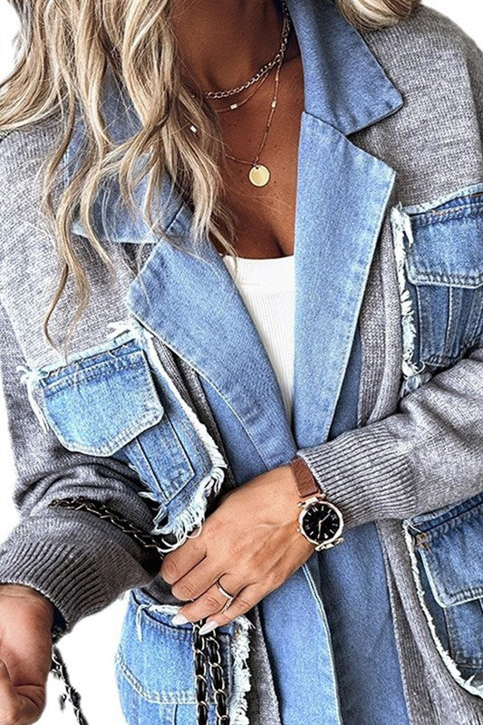 Denim Patchwork Blazer (more colors)