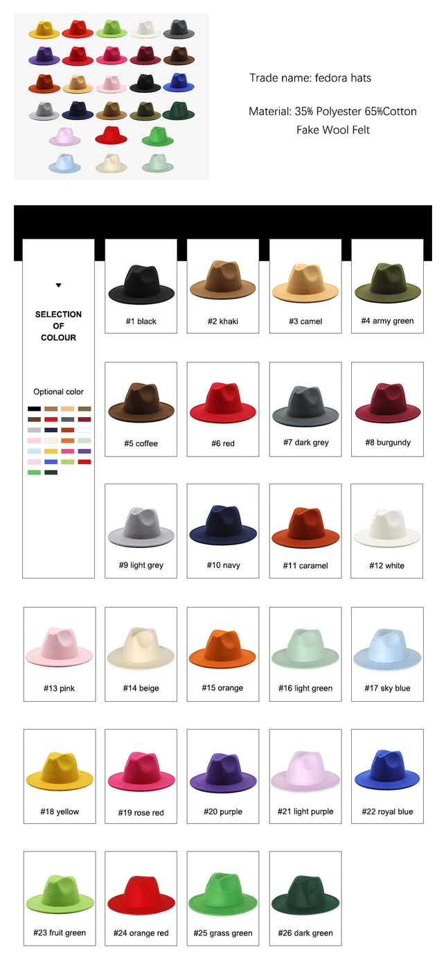 Smiley Fedora w/Leopard Trim -more colors