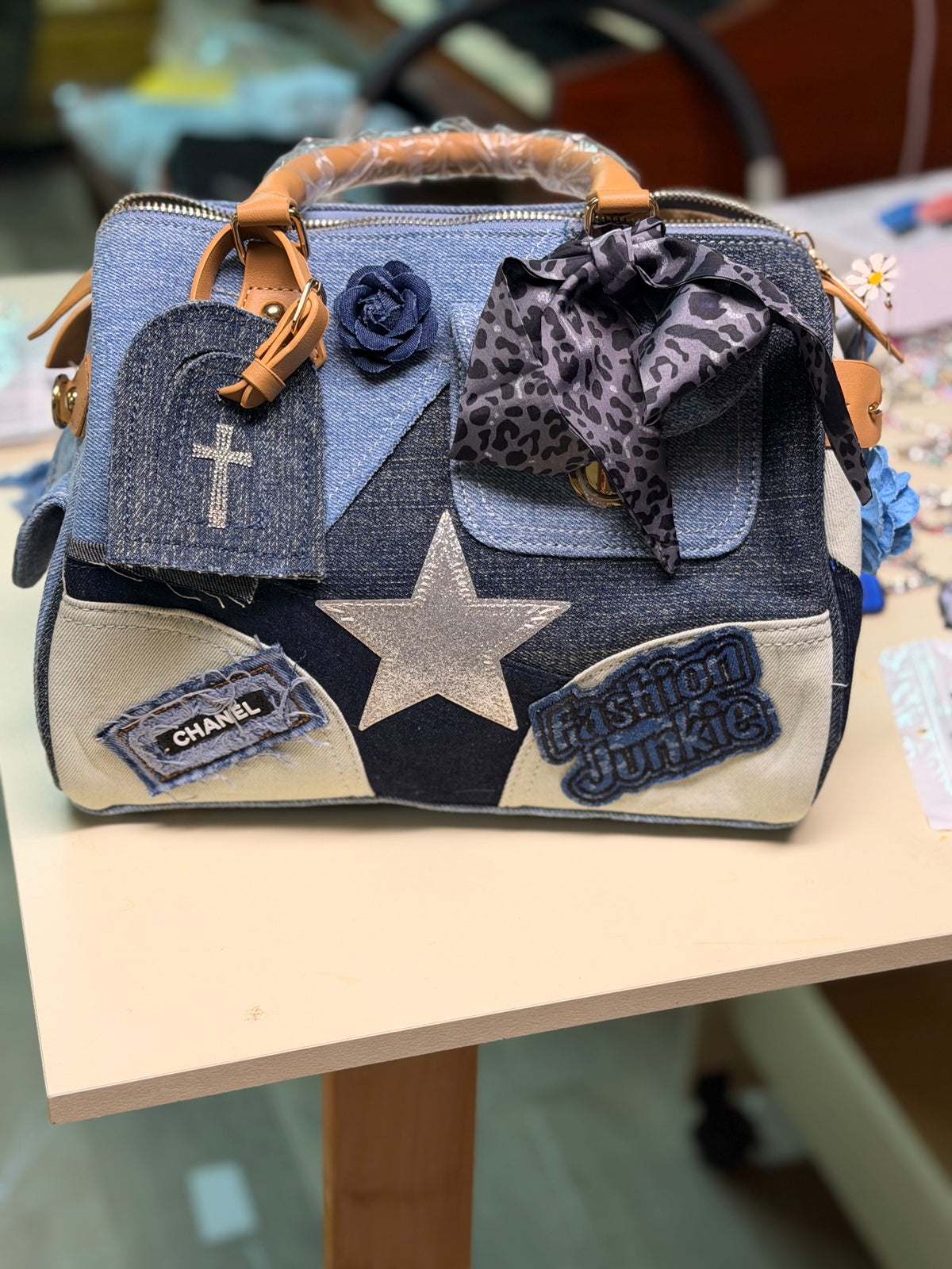 The Denim Speedy Bag