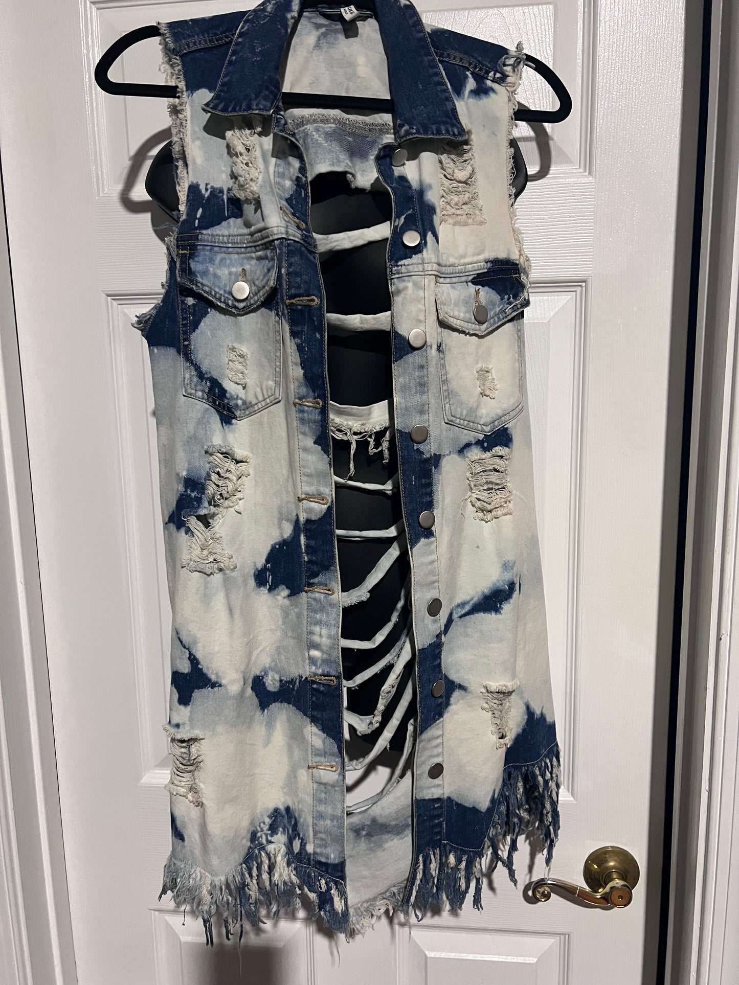 Distressed Tie Dye Vest