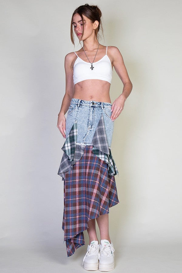 Bottom Plaid Skirt