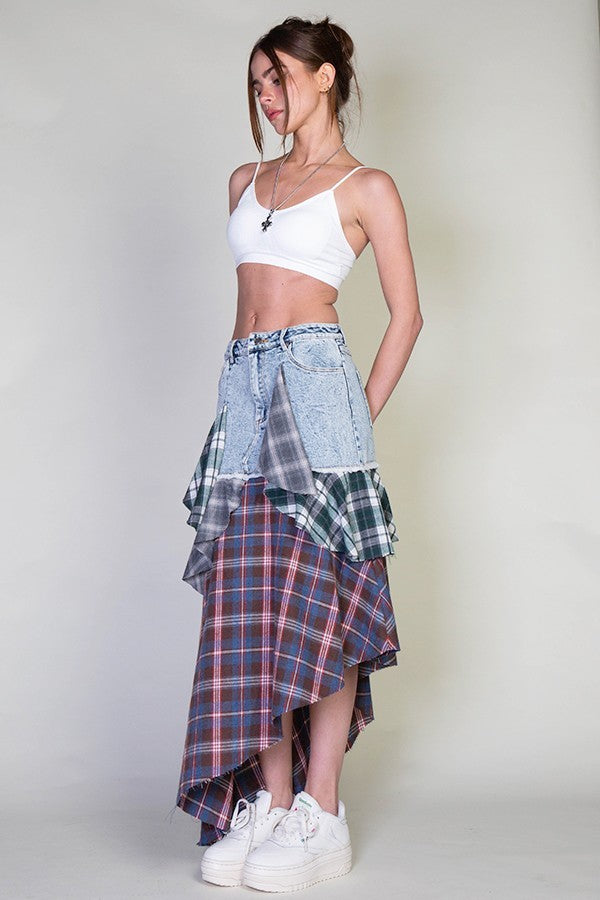 Bottom Plaid Skirt