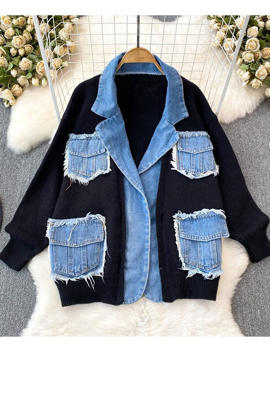 Denim Patchwork Blazer (more colors)