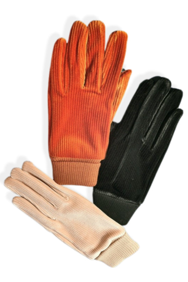 Corduroy Velvet Gloves