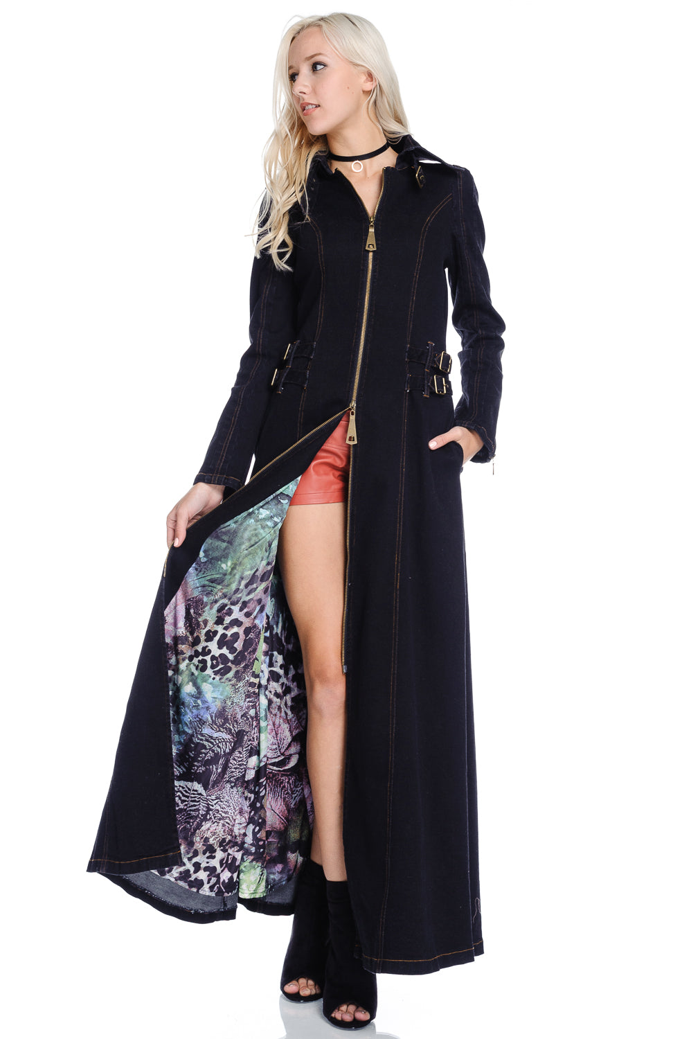 The Natalie Denim Maxi Coat