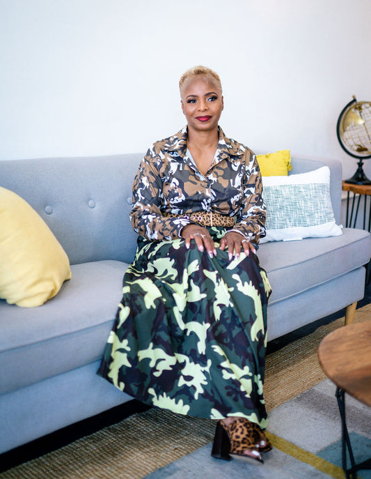 I'm Mixed Up Camo Maxi Dress