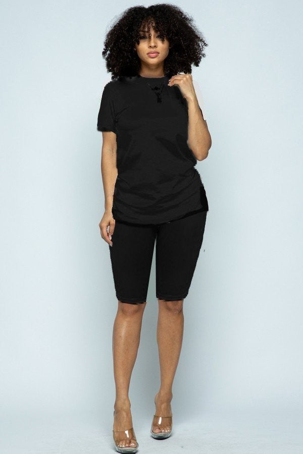 Just Chillin' Curvy Girl Short Set (More colors)