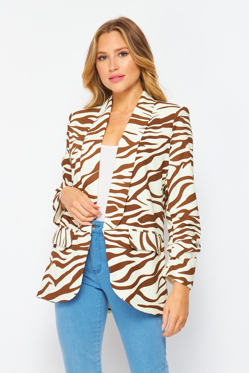 Zebra Print Blazer