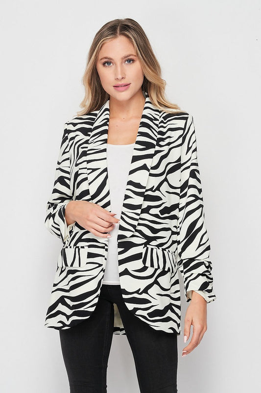 Zebra Print Blazer