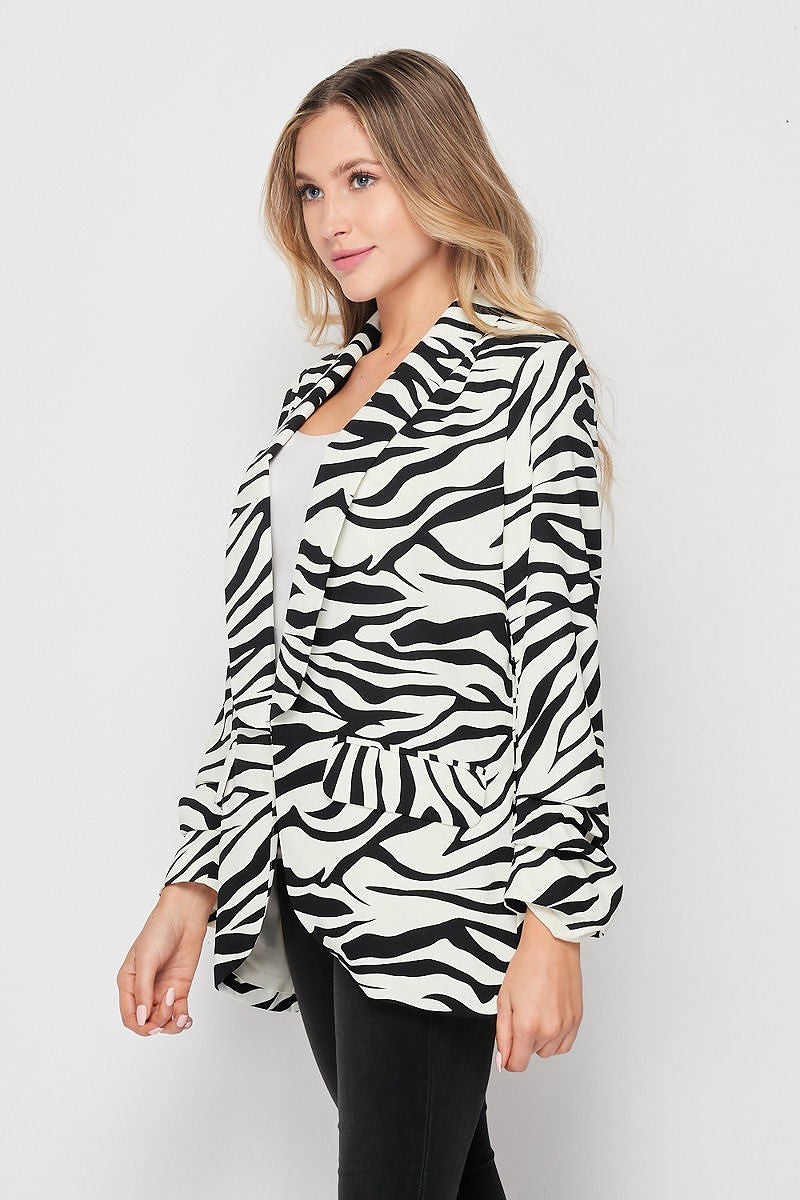 Zebra Print Blazer
