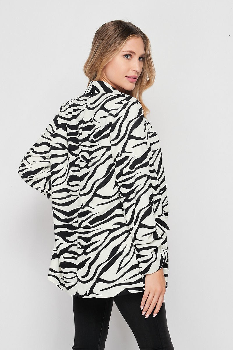 Zebra Print Blazer
