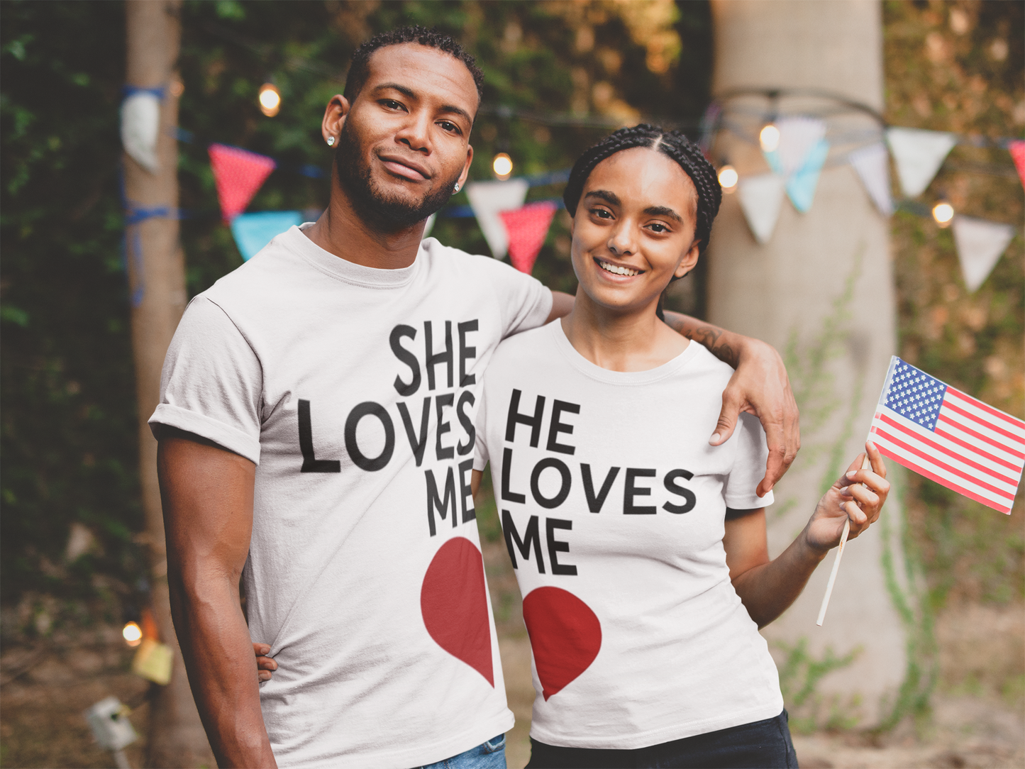 She Loves Me Side-Heart T-shirt