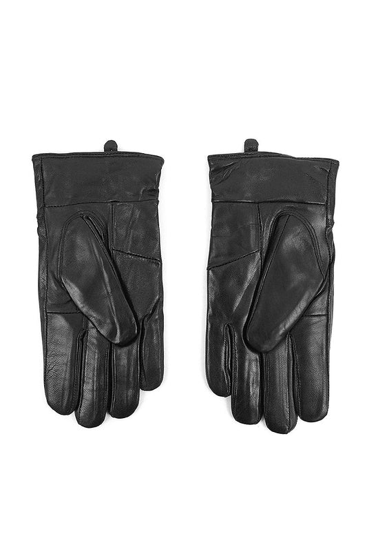 Men's Black Leather Gloves