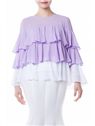 Violet and White Ruffle Top