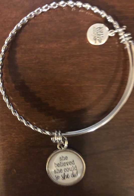 Stainless Steel She Believed She Could Bracelet