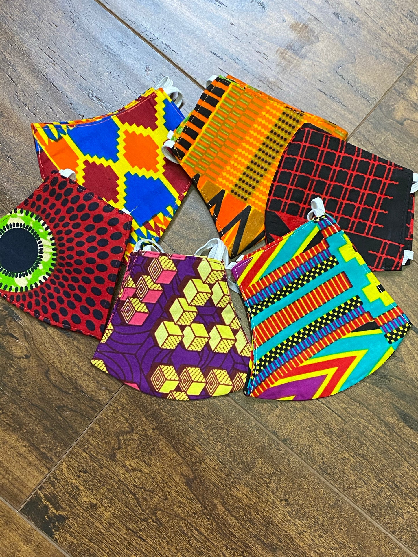 100% Cotton 2-Layered Reversible African Print Face Masks