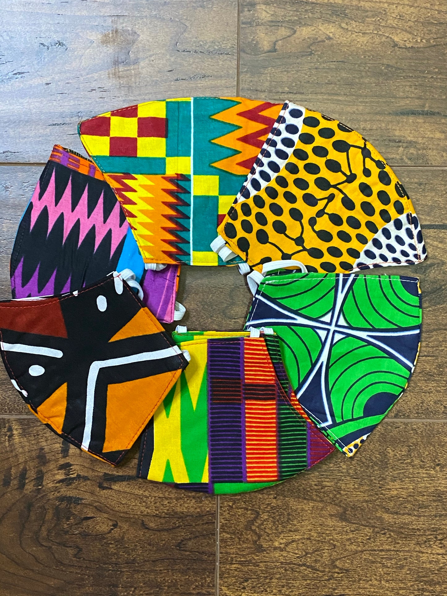 100% Cotton 2-Layered Reversible African Print Face Masks
