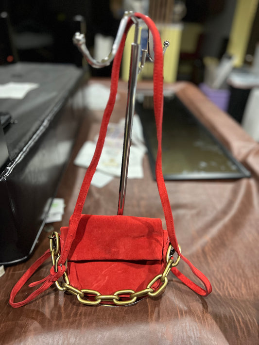 Free People Red Suede Crossbody